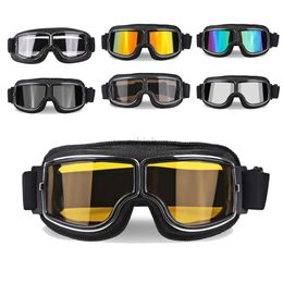 Outdoor Eyewear Retro Helmet Goggles For Motorcycle Universal Motocross Glasses With Breathable Hole Sunglasses Accessories Motorcycle Glasses 240122