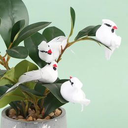 Garden Decorations 1pc Artificial Foam Feather Lover Peace White Pigeons Wedding Decor Craft Birds Model Pography Props Ornaments