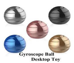 5 Colours Gyroscope Ball Desktop Toy Vortecon Kinetic 4.5cm Stress Relief Aluminium Alloy Toys Novelty Items CCA11429-B 60pcs6249250