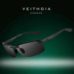 Sunglasses VEITHDIA Brand Sport Sunglasses Aluminium Eyeglasses Polarised Lens Vintage Eyewear Male Driving Sun Glasses For Men/Women V6510 YQ240120