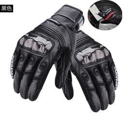 Aagv Gloves Dennis Riding Gloves Off Road Titanium Alloy Cowhide Motorcycle Racing Crash Prevention Competition Short Season Men 4uqm