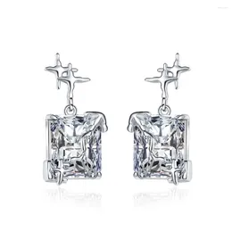 Stud Earrings 925 Sterling Silver Delicate Cubic Zircon For Women Dainty Luxury Ear Studs Girls Fine Jewelry Gift BSE642