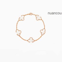 Van Clover Jewellery Cleef Bracelet Van Clover Bracelet mother of Pearl bracelets charm bracelet high quality 18K gold plated classic fashion four leaf clover designe