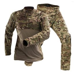 Hunting Jackets Military Training Frog Suit Men's Long Sleeved Shirt And Pants Tactical Uniform Outdoor Hiking Mountaineering Clothing