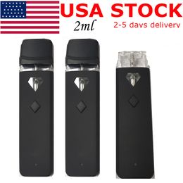 USA STOCK 2ml Preheat Vape Pen Preheating Buttons Pens Disposable Pods Empty E-cigarette Vaporizers Ceramic Coil Thick Oil Snap in Tips Rechargeable 320mah Battery