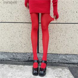 Socks Hosiery 2023 New Red Stockings Female Natal Year Red Socks Sexy Anti-snagging Silk Velvet Pantyhose Wedding Bride Leggings Wholesale YQ240122