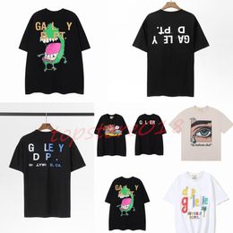 Women&Men's T-shirts Designer Galleries Depts Shirt Alphabet Print Trendy Trend Basic Casual Fashion Loose Short T-shirt Half Sleeve Tees Green White And Beige