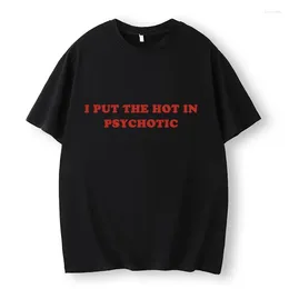 Men's T Shirts Funny Psycic Shirt Hip-Hop Y2k Graphic Tops Round Neck Summer Oversize T-Shirt Woemn Men Girl Aesthetic Tee Emo
