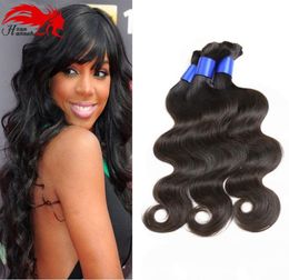 7A Top Quality Micro mini Braiding Bulk Hair Unprocessed For Braiding No Attachment Peruvian Body Wave 3pcs Human Braiding Hair Bu9773160