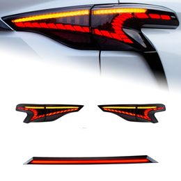 LED Tail Lights for Toyota Sienna Tail Light 20 21-2023 Tail Lamp Brake Reverse Dynamic Turn Signal Rear Through Lamp