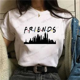 Women's T-Shirt Plus-size Women's Dress Friends TV Series T-shirt Women's T-shirt Top Harajuku 90's Summer T-shirt Street T-shirt T240122