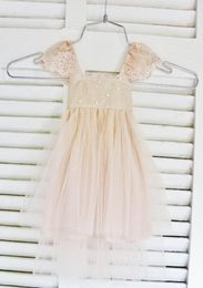 RUE DEL SOL blush flower girl dress French lace and silk tulle dress for baby girl blush princess dress blush tutu3387173