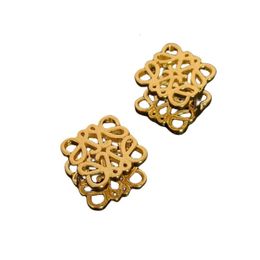 Loews Earrings Designer Original Quality Luxury Fashion Women Charm Geometric Hollow Out Small Fragrant Style Earstuds Made Of Old Ear Buckles Elegant
