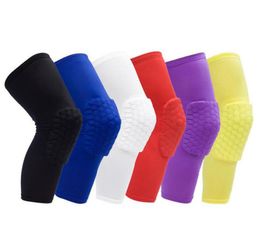 MOQ 2pcs Honeycomb Sports Safety Tapes Volleyball Basketball Knee Pad Compression Socks Wraps Brace Protection Fashion Accessories9267774