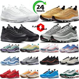 designer running shoes for men womens 97 97s Silver Bullet Triple White black Game Royal Metallic Gold sail mens trainers sports sneakers tennis