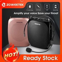 Speakers Zoweetek Voice Amplifier Mini Audio Speaker with Wired Microphone Loudspeaker for Teacher