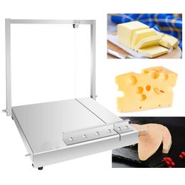 2024 Commercial Cheese Slicer Stainless Steel Wire Cheese Cutter Butter Cutting Board Machine Making Dessert Blade