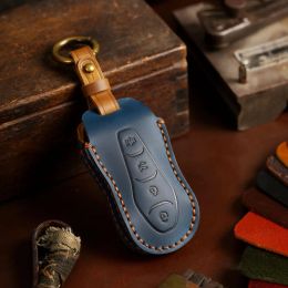 Luxury Leather Key Case Cover Fob for Geely Coolray Atlas Gs Vision X6 GC9 Car Accessories Keychains Holder