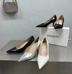 Designer Shoes Khaite Women River Iconic leather pumps High heeled sandals sheepskin high-quality sexy banquet Shoes 35-40