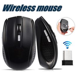 24GHz USB Optical Wireless Mouse USB Receiver Mice Smart Sleep EnergySaving Gaming Mouse for Computer Tablet PC Laptop Desktop W1138334