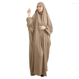 Ethnic Clothing Women Hooded Muslim Hijab Dress Eid Prayer Garment Jilbab Abaya Long Khimar Full Cover Ramadan Gown Abayas Islamic Cloth