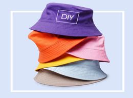 Blank Kids Bucket Hats Baby Boys Girls Caps Plain Fishing Hat Cotton Sun Hat Breathable Summer Beach Hat1260193