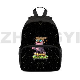 Bags Anime My Singing Monsters Game 3D Cute Backpacks Small Bookbag 12/16 Inch Rucksack Kindergarten Fashion Women Canvas School Bags