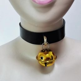 Necklaces Fashion Harajuku 100%Handmade Collar Stud Goldcolor bell Punk Rock Goth Choker Necklace free shipping