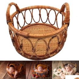 Keepsakes Born Pography Basket Vintage Handmade For Boy Or Girl Props Baby Poshoot Chairs 230801 Drop Delivery Kids Maternity Gifts Dhrqd