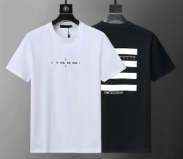 2024 Summer New Short Sleeve Mens Wear Fashion Brand Personality Trend Clothes Round Neck Cotton T-shirt