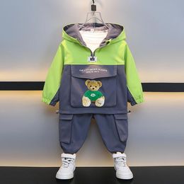 kids designer clothes boy Clothing Sets windbreaker jacket hooded lovely bear cardigan Jackets children coat