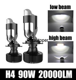 New CANbus 90 w pair lamp H4 mini projector LED lens car bulb 20000lm conversion kit hi headlamp beam low 9V 9v80v RHD LHD ca6214268