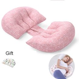 Multi-function U Shape Pregnant Belly Support Pillow Belly Support Side Sleeping Cushion Pregnant Pillow Maternity Accessoires 240119
