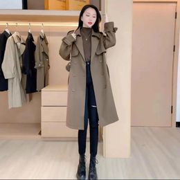 Women's Trench Coats 2024 Double-Breasted Windbreaker Long Jacket Mother Wear Loose Temperament Autumn Coat Spring Jackets