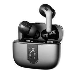 Headphones TWS 5.0 Bluetooth Headphones True Wireless Earbuds IPX5 Waterproof with Wireless Charging Case Active Noise Cancelling Headset