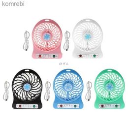 Electric Fans Portable 5W Outdoor LED Light Fan Air Cooler Desk USB Fan Without 18650 BatteryL240122