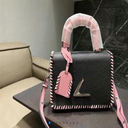 designers bags lock Handbag Purse Genuine Leather Messenger Bag Embroidery Shoulder Strap Crossbody Flap Handle Totes293j