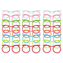 Straws Straw Drinking Party Crazy Eyeglasses Glasses Funny Funky Drinksilly Tube Cocktail Beverage Smoothie Novelty Decorative 240122