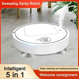 Robot Vacuum Cleaners Five-In-One Sweeping Robot Mopping And Vacuuming Strong Cleaning Air Purification Spray Humidification Intelligent Automatic