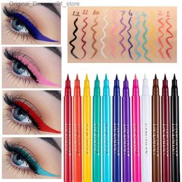 Eyeliner Handaiyan 12 Colour Waterproof Eyeliner Gel Pencil Colourful White Yellow Blue Brown Eye Liner Pen Long-lasting Makeup Q240122