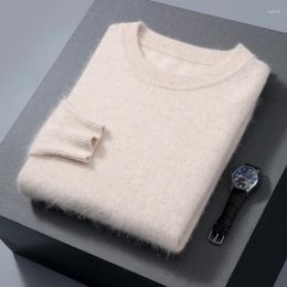 Men's Sweaters Cashmere Sweater 2024 Autumn/Winter Pullover Knitted Long Sleeved Simple Business Casual Loose Round Neck Versatiletop