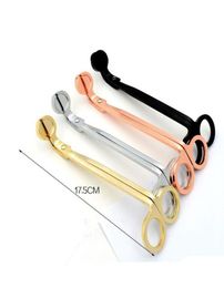 Stainless Steel Snuffers Candle Wick Trimmer Rose Gold CandleS Scissors CutterCandleWickTrimmer Oil Lamp Trim scissor CutterS LLS12694068