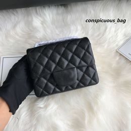 10A Super Original Quality Womens Mini Square Bag Real Leather Caviar Lambskin Shoulder Quilted Purse Crossbody Luxurys Designers Bags Classic Hangbag
