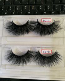 25mm long 3D mink hair false eyelashes to make eyelash lengthening version by hand with paper box DHL 6830324