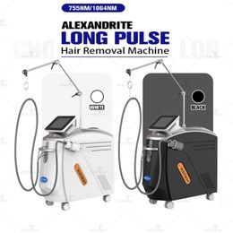 Alexandrite Laser Long Pulse Hair Removal Beauty Machine Laser Epilator Ndyag TEC Cooling Skin Rejuvenation Equipment Salon Use CE 755 1064