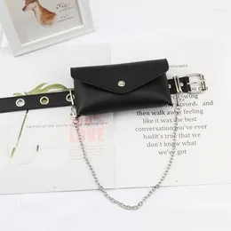 Belts Women's Fashion Waist Belt PU Leather Simple Small Mobile Phone Bag Young Accessories