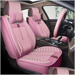 Car Seat Covers Ers For Sedan Suv Durable Leather Set Five Seaters Cushion Mat Front And Back Mti Design Drop Delivery Automobiles Mot Dhkck