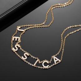 Necklaces Custom Name Choker For Women Initial Name Necklace Personalised Double Letter Choker Necklace Gothic Names Necklace Jewellery Gift