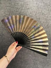 Decorative Figurines China Landscape Double-sided Folding Fan Home Daily Portable Hand Dance Handicraft Collection Bamboo Decoration