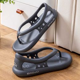 home shoes New Style with Heel Flip-flops for Men and Women In Summer Wear Non-slip Wear-resistant Clip-on Heels with Thickened Slippers YQ240122